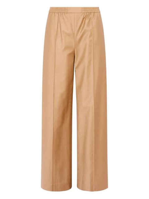 Yves Salomon elasticated waistband flannel trousers - Brown - zdjęcie produktu nr 1
