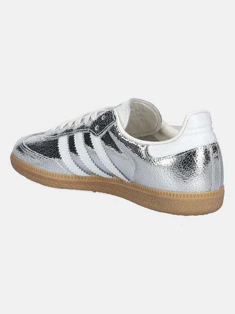 adidas Originals sneakersy skórzane Samba OG damskie kolor srebrny JR0035