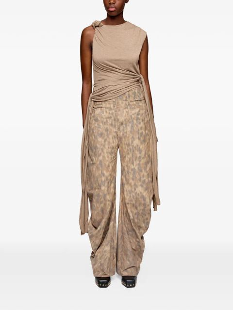 GANNI leopard-print flared trousers - Neutrals - zdjęcie produktu nr 2