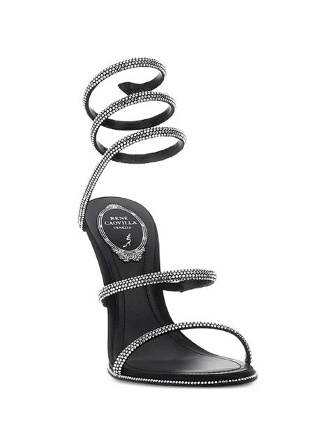 René Caovilla Cleo rhinestone-embellished sandals - Black - zdjęcie produktu nr 2