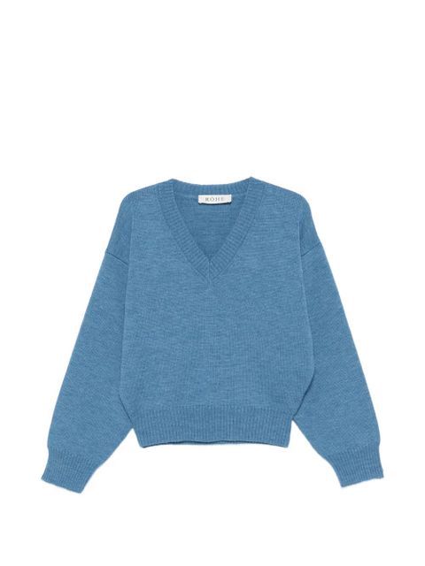 Róhe V-neck long-sleeve sweater - Blue - zdjęcie produktu nr 1