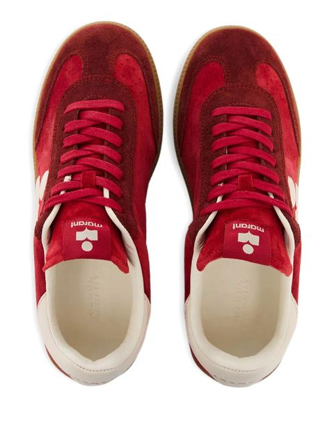 ISABEL MARANT suede panelled sneakers - Red - zdjęcie produktu nr 2