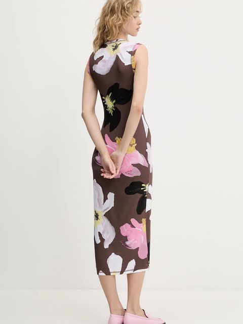 Stine Goya sukienka kolor brązowy midi dopasowana SG-PF25-D104-2244 - zdjęcie produktu nr 2