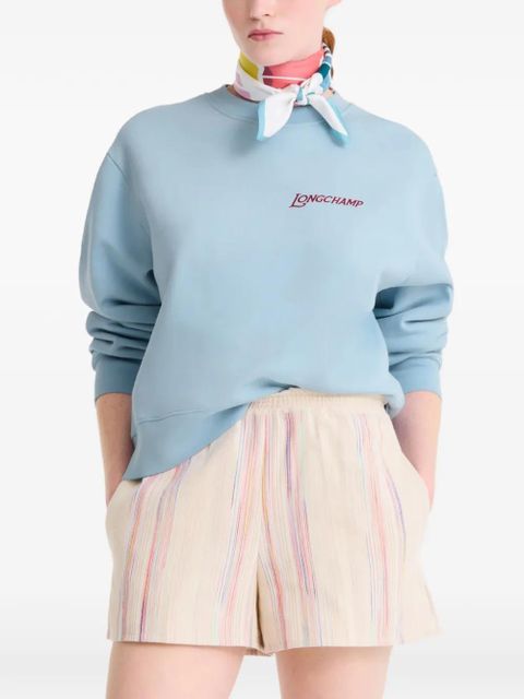 Longchamp La Vague du Style silk scarf - Blue - zdjęcie produktu nr 2