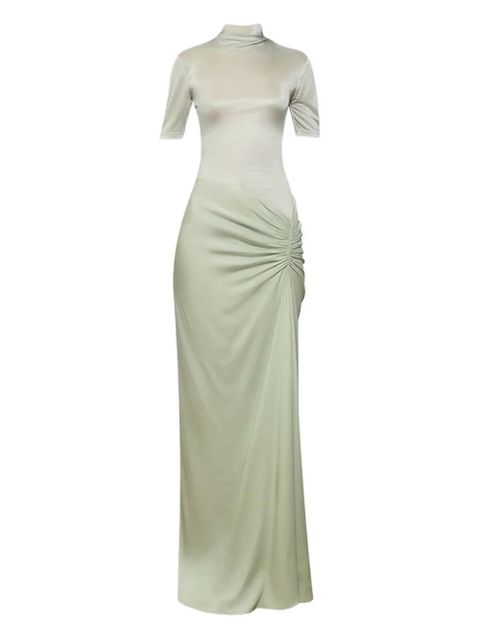 Christopher Esber Fusion ruched tee gown maxi dress - Green - zdjęcie produktu nr 1