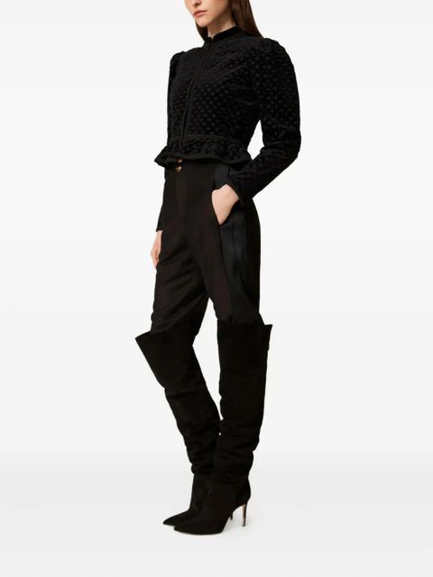 TWINSET embroidered velvet jacket - Black - zdjęcie produktu nr 2