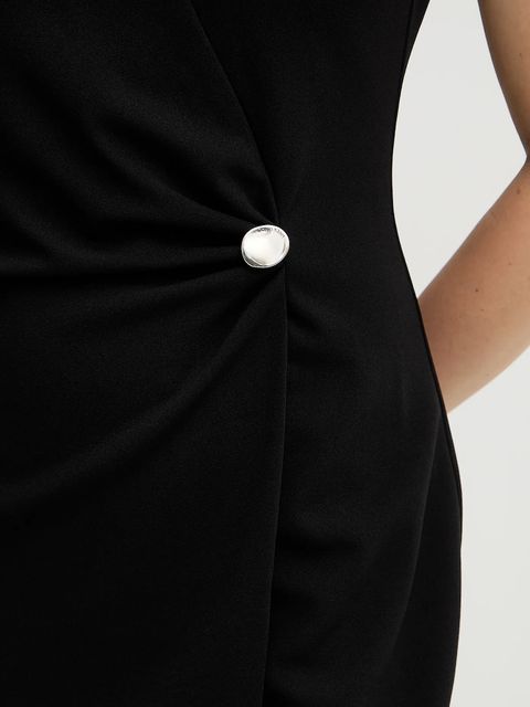 Calvin Klein sukienka kolor czarny mini prosta LV044E047G