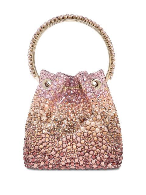 Jimmy Choo Bon Bon crystal satin bag - Pink
