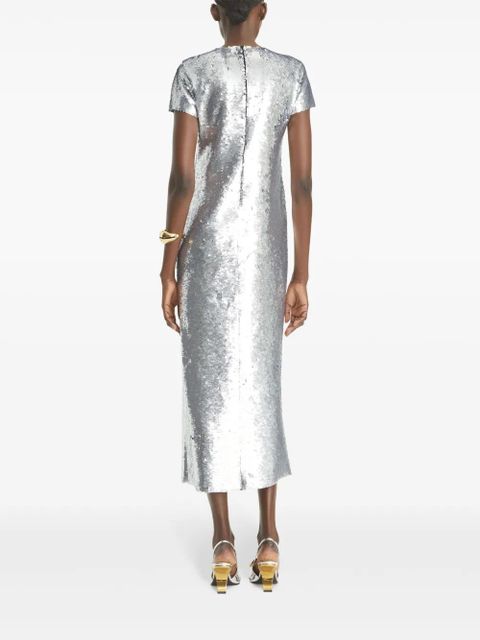 Tory Burch sequin-embellished T-shirt dress - Silver