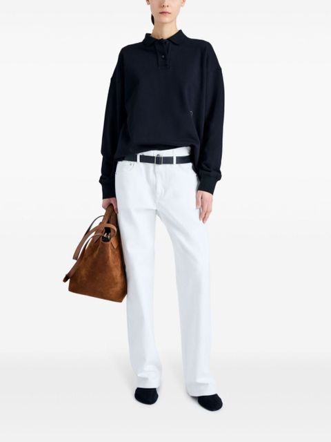 Proenza Schouler logo-print cotton polo shirt - Black - zdjęcie produktu nr 2