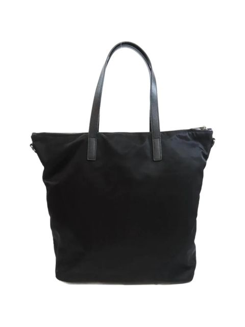 Prada logo-triangle tote bag - Black - zdjęcie produktu nr 2