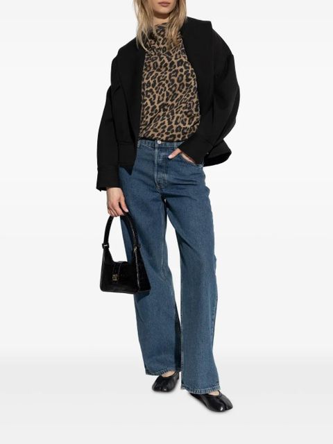 ANINE BING leopard-print T-shirt - Black - zdjęcie produktu nr 2