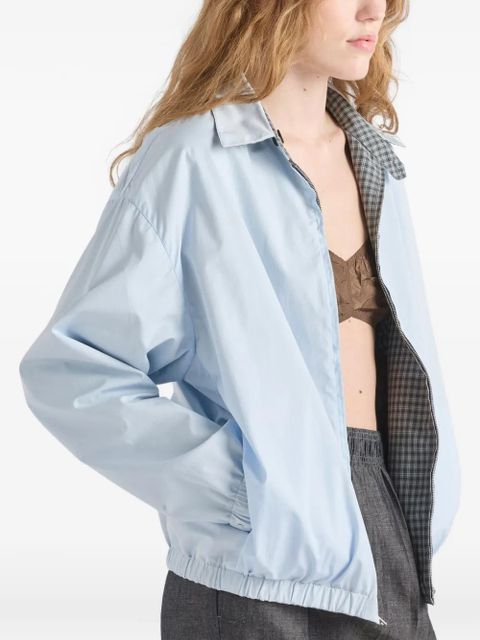 Prada checked poplin jacket - Grey