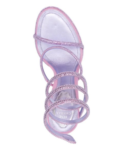 René Caovilla 105mm Cleo heeled sandals - Purple