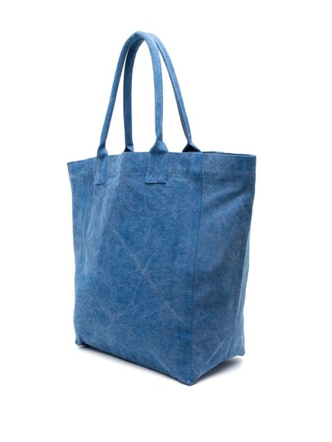 ISABEL MARANT Yenky logo-embroidered tote bag - Blue