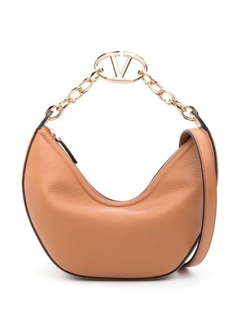 Valentino Garavani small VLogo Moon Hobo bag - Brown - zdjęcie produktu nr 1