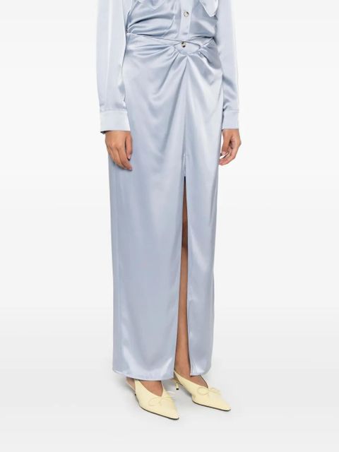Nanushka draped midi skirt - Blue