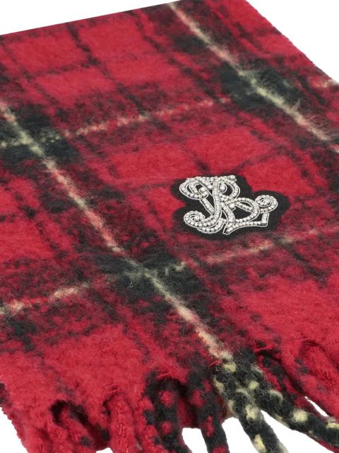 Lauren Ralph Lauren tartan fringed scarf - Red - zdjęcie produktu nr 2