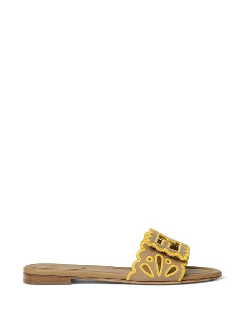 FENDI Baguette scalloped sandals - Neutrals - zdjęcie produktu nr 1