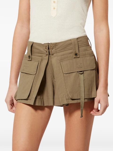 ISABEL MARANT Barta cargo flared barta shorts - Neutrals