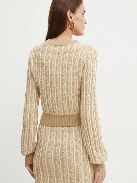 Guess kardigan TIFFANY damski kolor zielony W4BR0F Z3K40