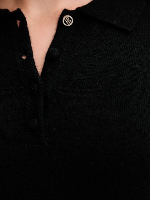 Fracomina sweter wełniany damski kolor czarny FR25WT7008K47301 - zdjęcie produktu nr 2