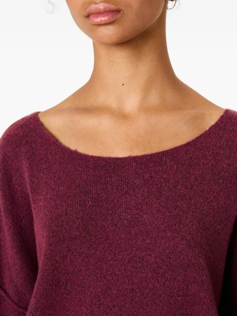 American Vintage Damsville boat-neck ribbed sweater - Red