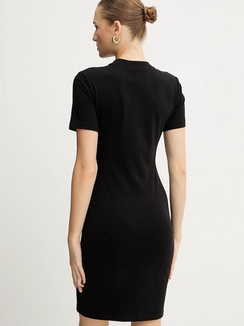 Versace Jeans Couture sukienka kolor czarny mini prosta 79HAOT00 CJ03T