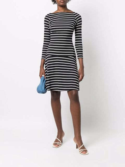 Lauren Ralph Lauren stripe-print mini dress - Black - zdjęcie produktu nr 2