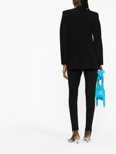 Balenciaga Hourglass pinstripe single-breasted blazer - Black