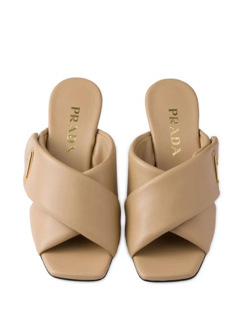 Prada 65mm padded sandals - Neutrals