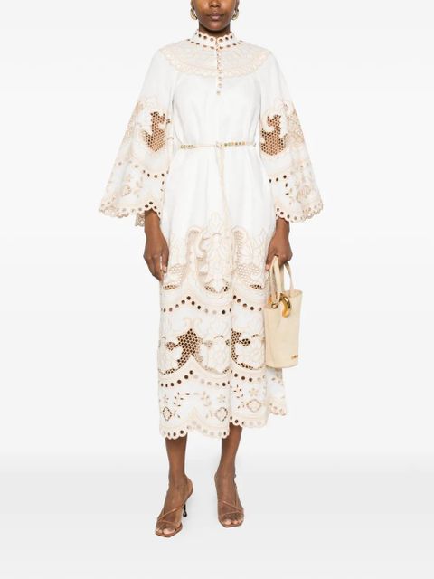 ZIMMERMANN embroidered midi dress - White - zdjęcie produktu nr 2
