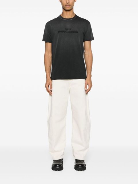 Maison Margiela Reverse logo-print cotton T-shirt - Black