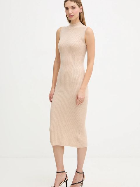 Guess sukienka JULIA kolor beżowy maxi dopasowana W5BK23 Z3OW2