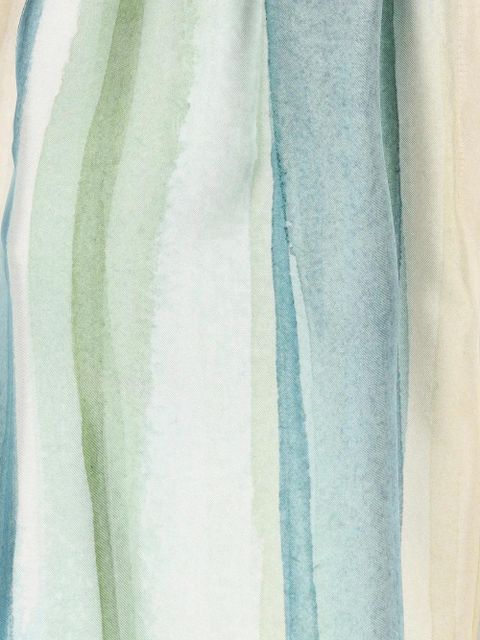 Loro Piana elastic-waistband striped silk shorts - Blue