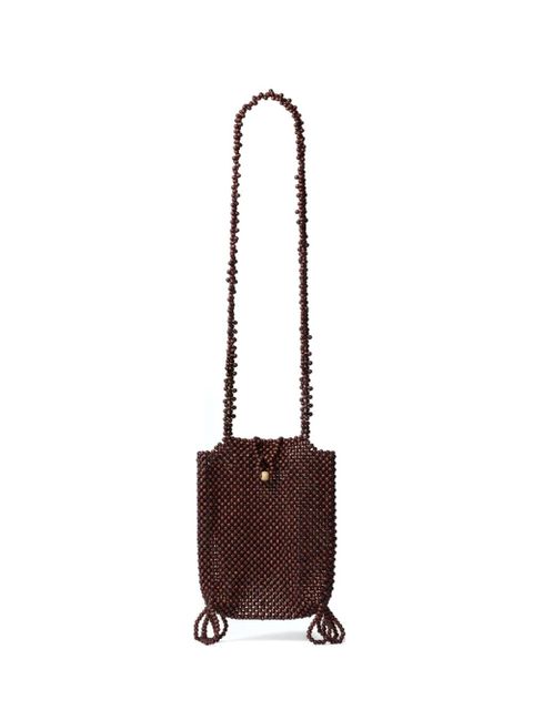 LEMAIRE beaded grigri shoulder bag - Brown - zdjęcie produktu nr 1