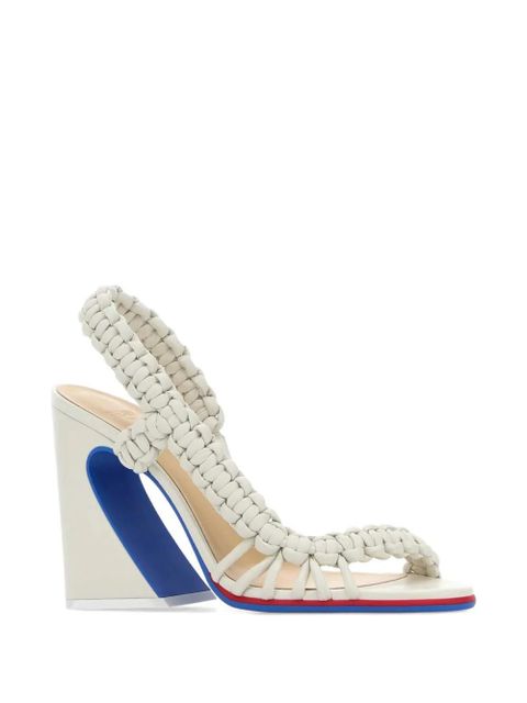 FENDI Arc braided leather sandals - White - zdjęcie produktu nr 2