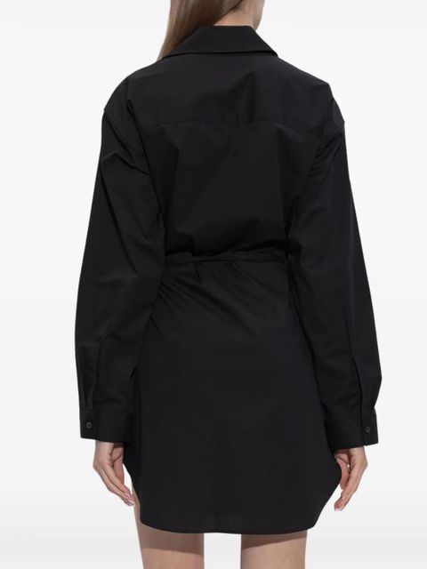 Diesel D-Delphos-S1 wrap logo-embroidery dress - Black