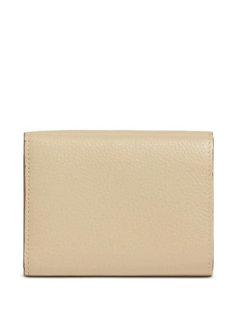 Marni embroidered trifold leather wallet - Neutrals