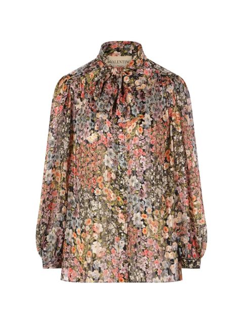 Valentino Garavani floral-print long-sleeved blouse - Pink - zdjęcie produktu nr 1