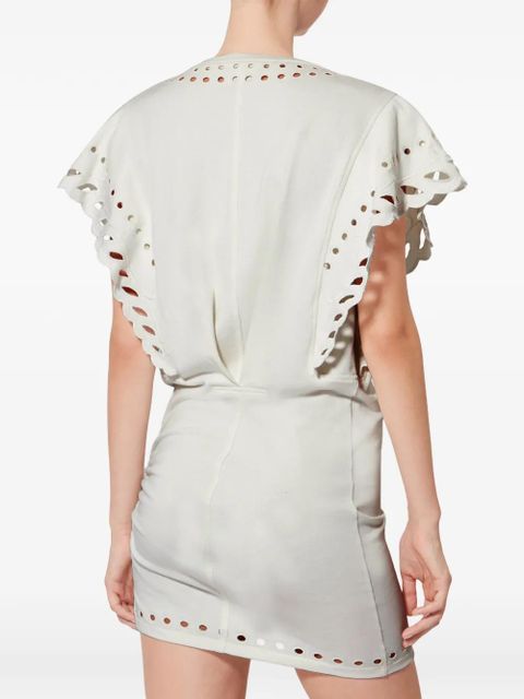 MARANT ÉTOILE Orlane laser-cut mini dress - Grey
