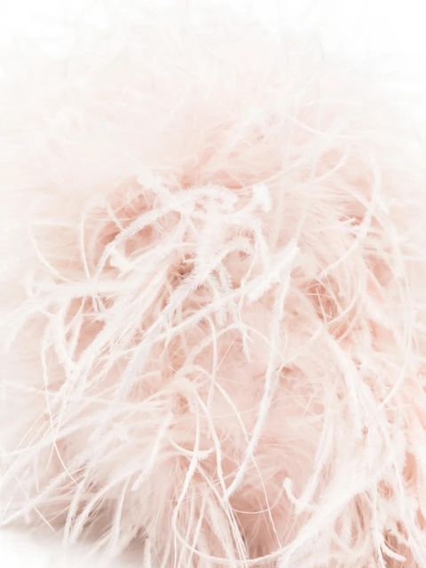 Yves Salomon feather clutch bag - Pink