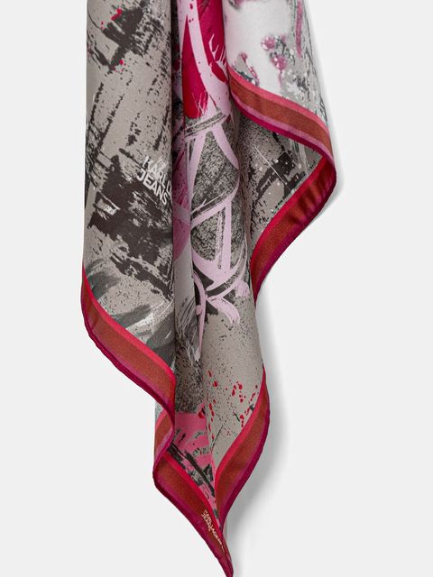 Karl Lagerfeld Jeans apaszka damska kolor różowy wzorzysta B1W33068 - zdjęcie produktu nr 2