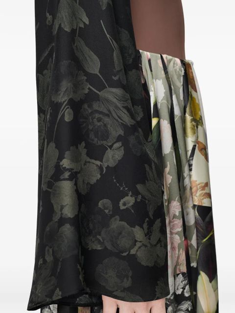 Maison Margiela floral-sleeves top - Brown - zdjęcie produktu nr 2