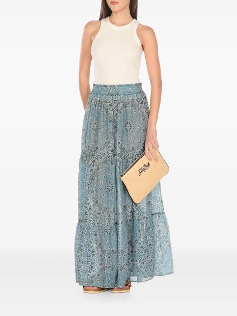 MC2 Saint Barth Cheyenne bandana-print tiered skirt - Blue - zdjęcie produktu nr 2