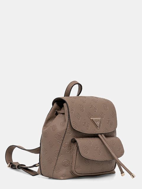 Guess plecak CRESIDIA damski kolor beżowy mały z aplikacją HWPD98 88310