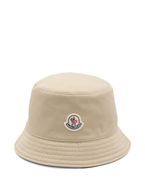 Moncler reversible logo-patch bucket hat - Neutrals - zdjęcie produktu nr 1