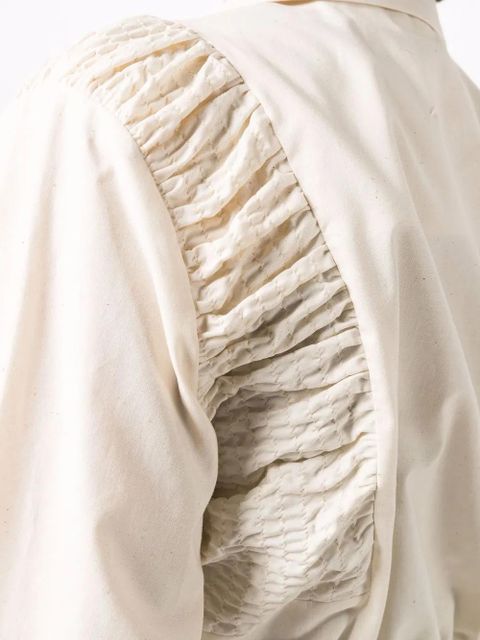 Maison Margiela ruched-detail shirt - Neutrals
