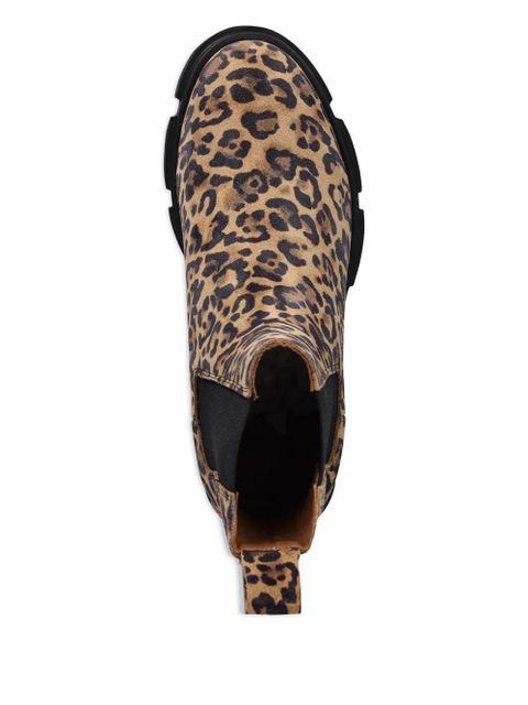 Copenhagen leopard-print lug-sole Chelsea boots - Brown