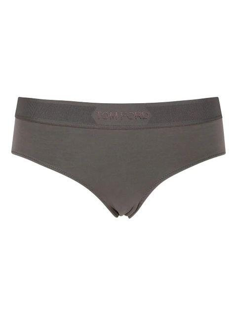TOM FORD logo-waistband briefs - Green - zdjęcie produktu nr 1
